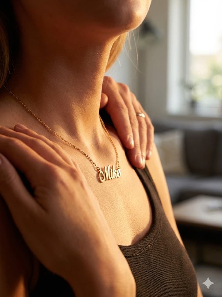 Mike - Gold Plated custom name necklace preview