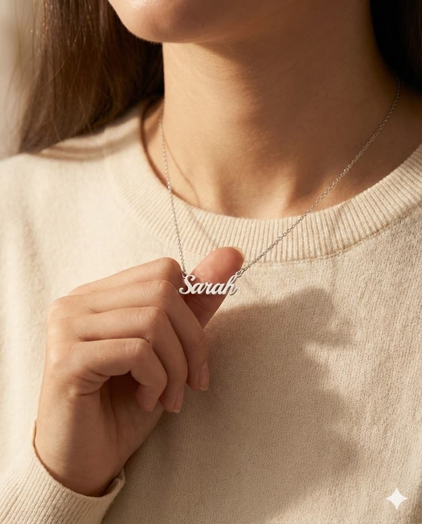 Sarah - Sterling Silver custom name necklace preview