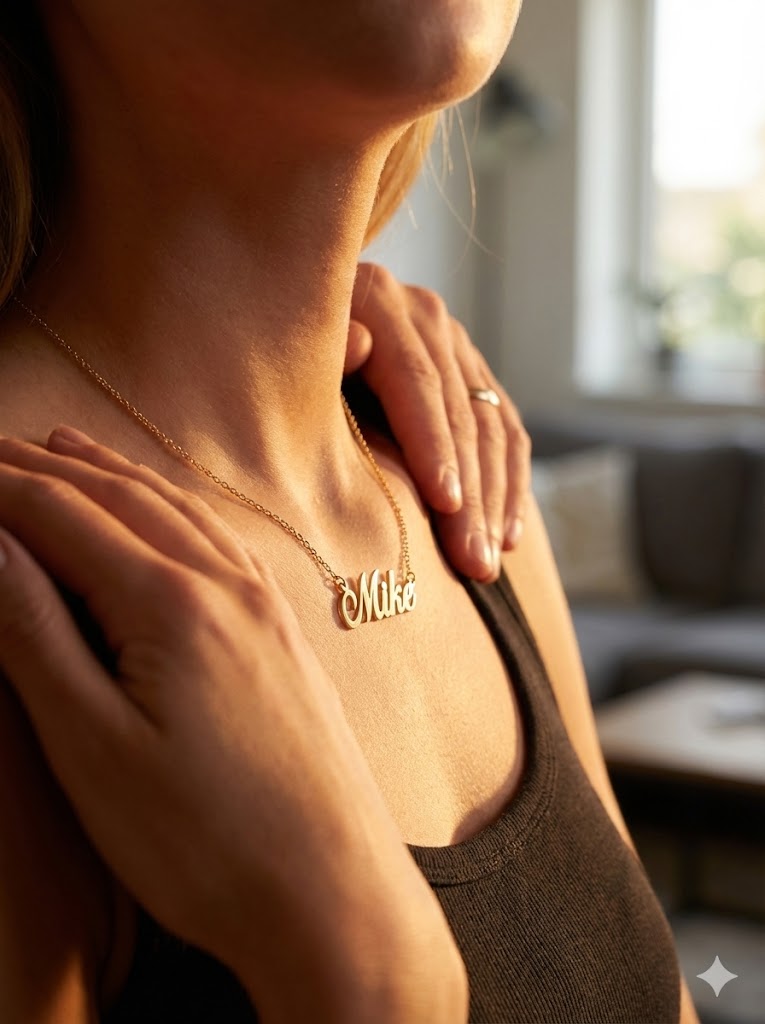 Mike - Gold Plated custom name necklace preview