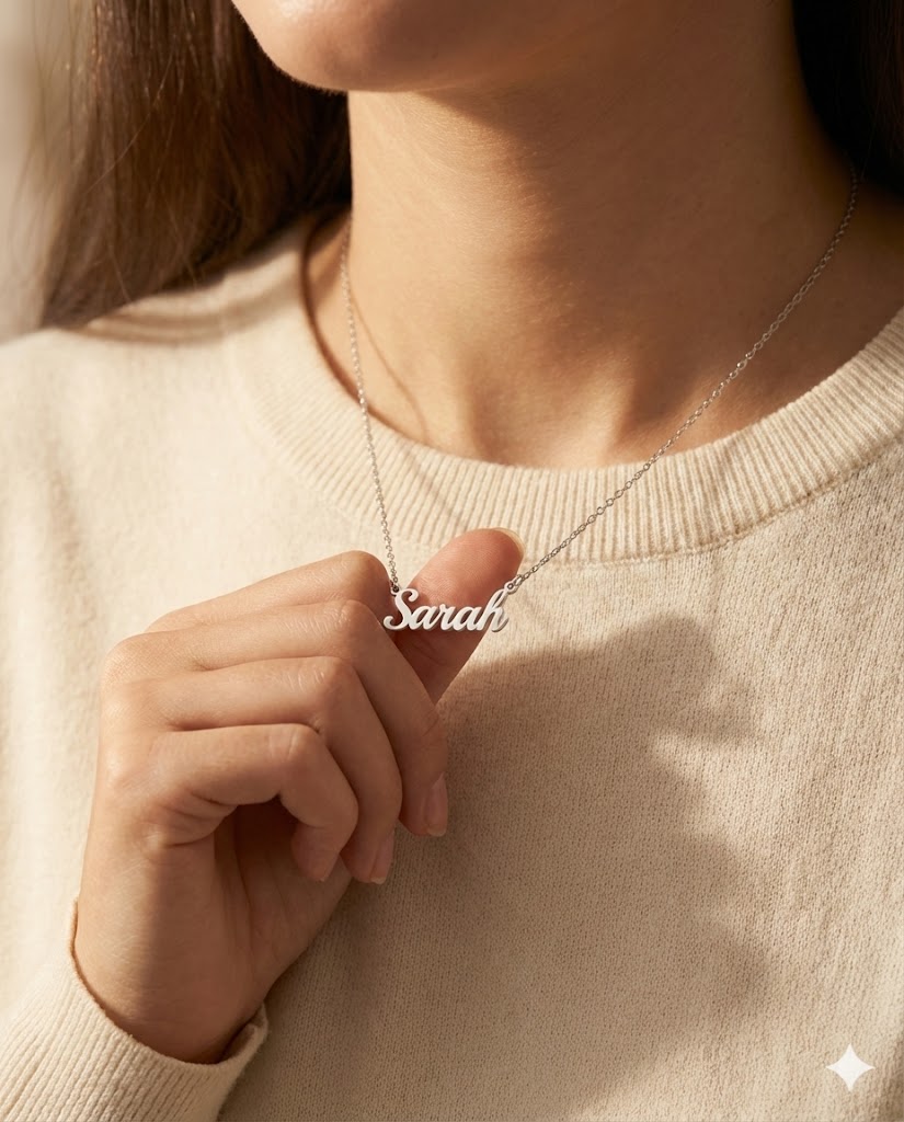 Sarah - Sterling Silver custom name necklace preview